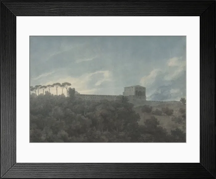 Framed Print : View of the Villa Lante on the Janiculum in Rome, 1782-83. Creator: John Robert Cozens