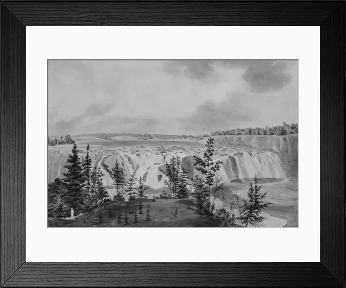 Framed Print : Cohoes Falls on Mohawk River, New York. Creator: John Rubens Smith Framed Print : Cohoes Falls on Mohawk River, New York. Creator: John Rubens Smith