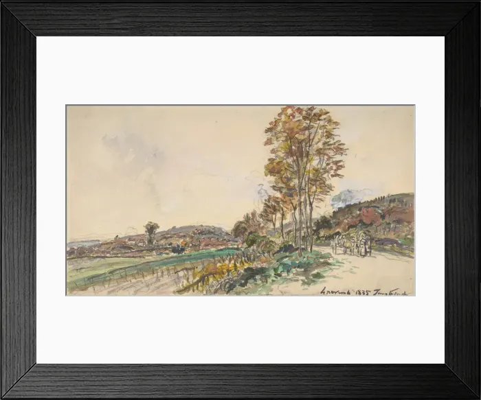 Framed Print : Road near La Cote-Saint-Andre, 1885. Creator: Johan Barthold Jongkind Framed Print : Road near La Cote-Saint-Andre, 1885. Creator: Johan Barthold Jongkind