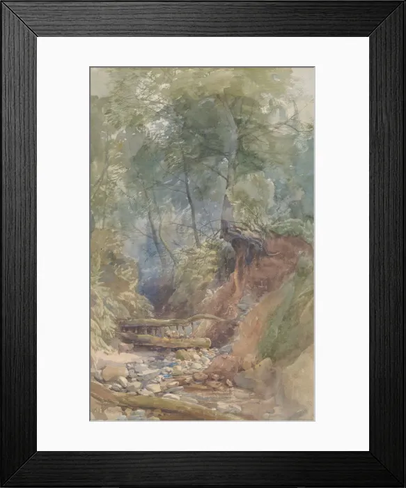Framed Print : A Stream Near Clovelly, North Devon, 1850. Creator: John Middleton Framed Print : A Stream Near Clovelly, North Devon, 1850. Creator: John Middleton