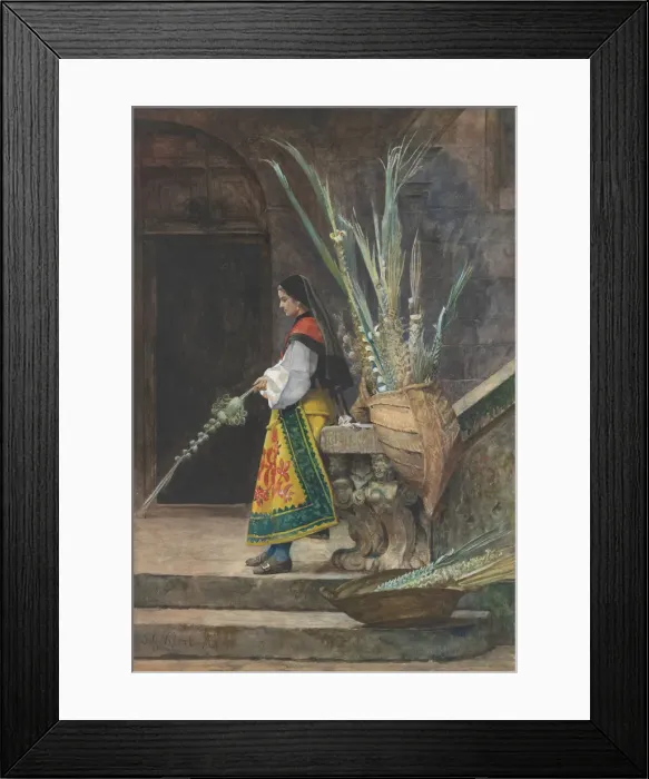 Framed Print : Palm Sunday in Spain, 1873. Creator: Jehan Georges Vibert Framed Print : Palm Sunday in Spain, 1873. Creator: Jehan Georges Vibert