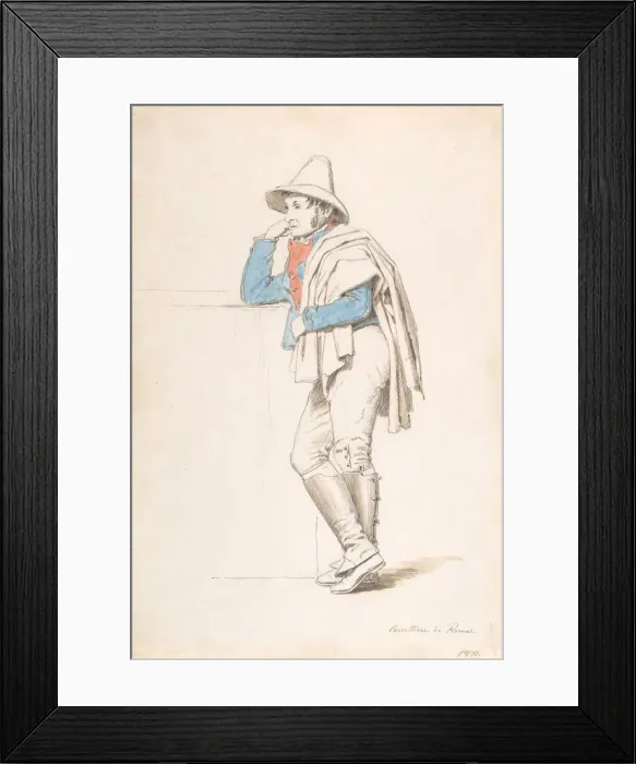 Framed Print : Study of a Roman Coachman, early 19th century. Creator: Martinus Rorbye Framed Print : Study of a Roman Coachman, early 19th century. Creator: Martinus Rorbye