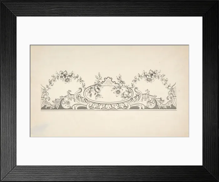 Framed Print : Design for Panel Decoration, 1828-40. Creator: J Hulme Framed Print : Design for Panel Decoration, 1828-40. Creator: J Hulme