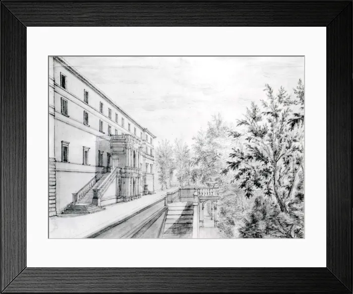 Framed Print : View of the Garden Terrace of the Villa d Este at Tivoli, 1643-44 Framed Print : View of the Garden Terrace of the Villa d Este at Tivoli, 1643-44