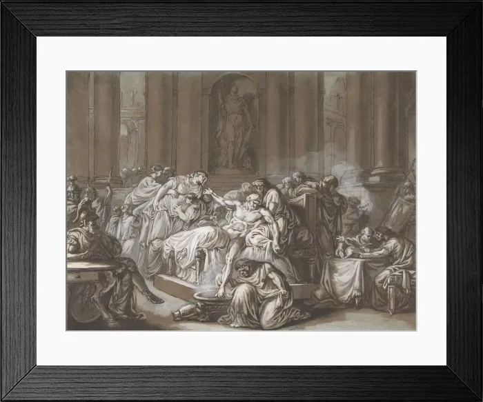 Framed Print : The Death of Seneca, n. d Creator: Jean Guillaume Moitte Framed Print : The Death of Seneca, n. d Creator: Jean Guillaume Moitte