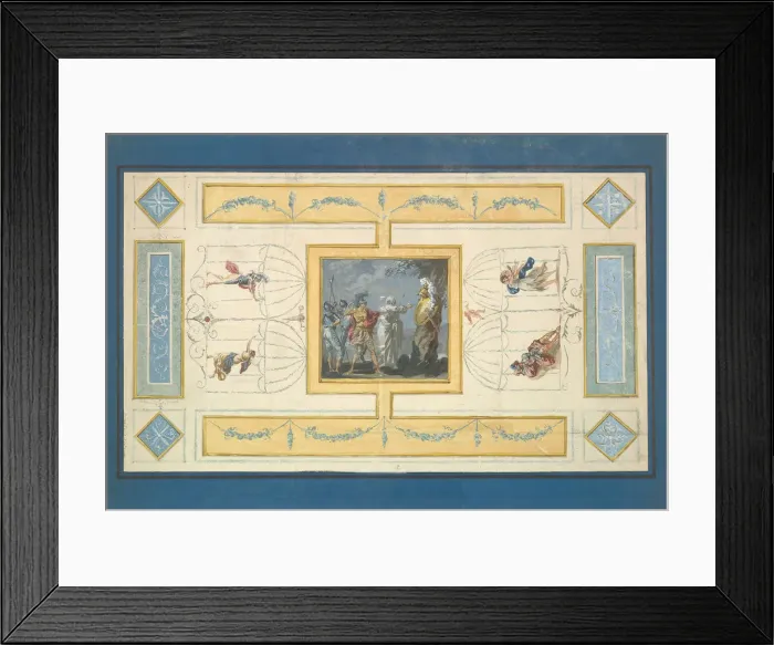 Framed Print : Study for a Ceiling, n. d Creator: Jean Jacques Lagrenee Framed Print : Study for a Ceiling, n. d Creator: Jean Jacques Lagrenee