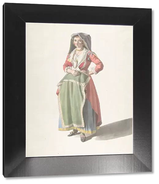 Young Woman Standing in Traditional Neapolitan Dress, ca. 1775-1821
