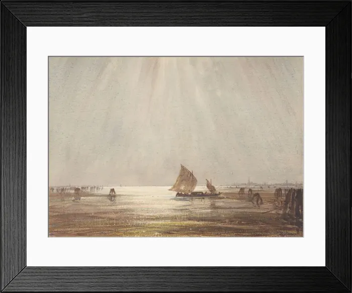 Framed Print : Venetian fishing boat, n. d Creator: Felix Francois Georges Philibert Ziem Framed Print : Venetian fishing boat, n. d Creator: Felix Francois Georges Philibert Ziem