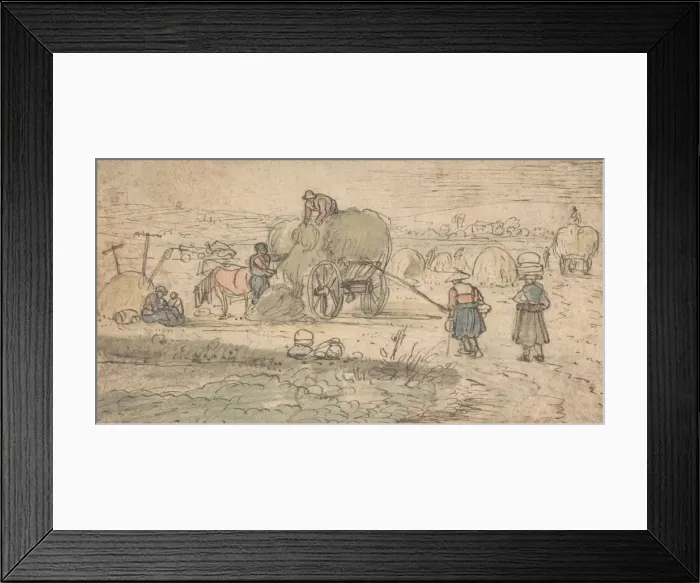 Framed Print : Peasants Loading Hay, ca. 1620s. Creator: Hendrick Avercamp; Avercamp, Hendrick