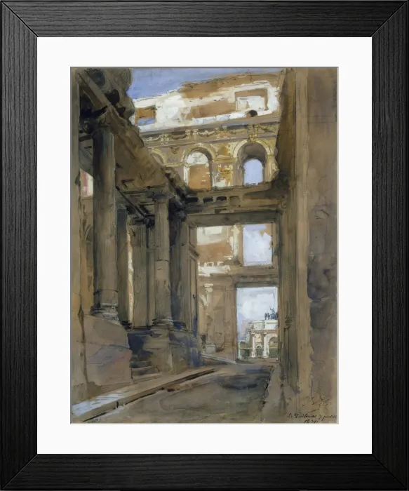 Framed Print : Ruins of the Tuileries Palace, 19th century. Creator: Isidore Pils Framed Print : Ruins of the Tuileries Palace, 19th century. Creator: Isidore Pils