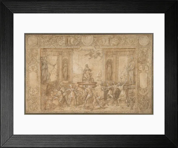 Framed Print : Study for The Allegory of Spring, 1579. Creator: Federico Zuccaro Framed Print : Study for The Allegory of Spring, 1579. Creator: Federico Zuccaro