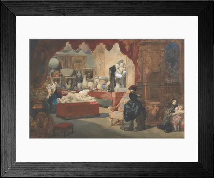 Framed Print : Interior of a Museum, 19th century. Creator: Eugene Louis Lami Framed Print : Interior of a Museum, 19th century. Creator: Eugene Louis Lami