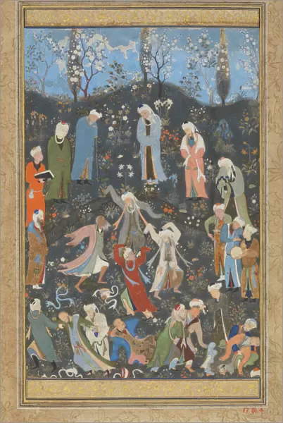 Dancing Dervishes, Folio from a Divan of Hafiz, ca. 1480. Creator: Bihzad
