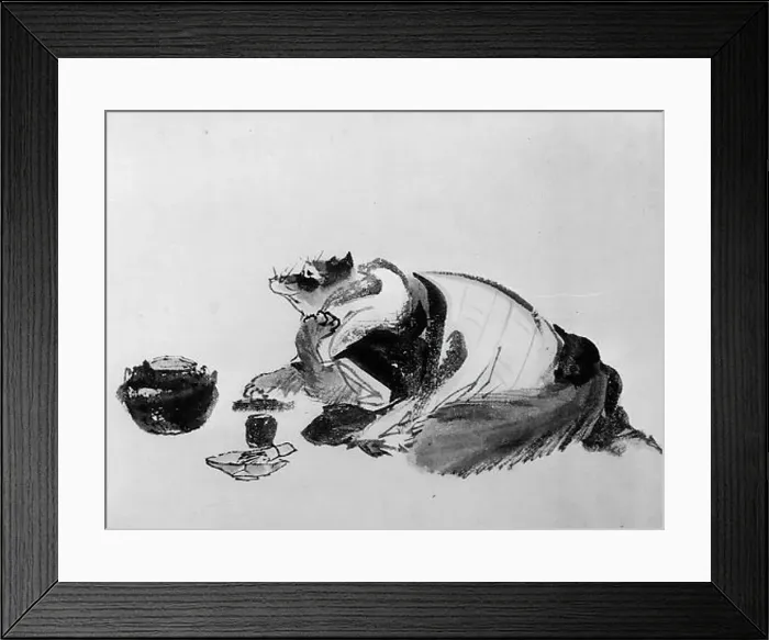 Framed Print : Badger, 19th century. Creator: Hokusai School Framed Print : Badger, 19th century. Creator: Hokusai School