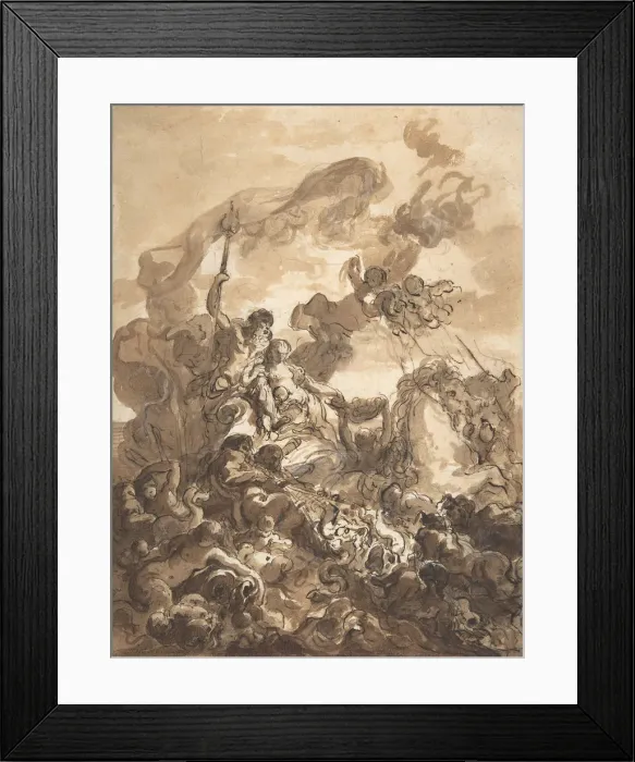 Framed Print : Allegory of Fishery: Neptune and Amphitrite, 1768. Creator: Gabriel Francois Doyen Framed Print : Allegory of Fishery: Neptune and Amphitrite, 1768. Creator: Gabriel Francois Doyen