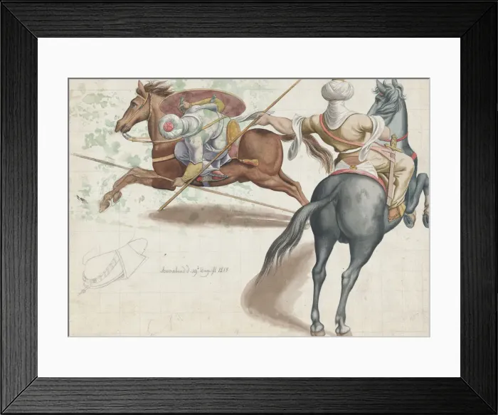 Framed Print : Fighting Horsemen, 1818. Creator: Friedrich Olivier Framed Print : Fighting Horsemen, 1818. Creator: Friedrich Olivier