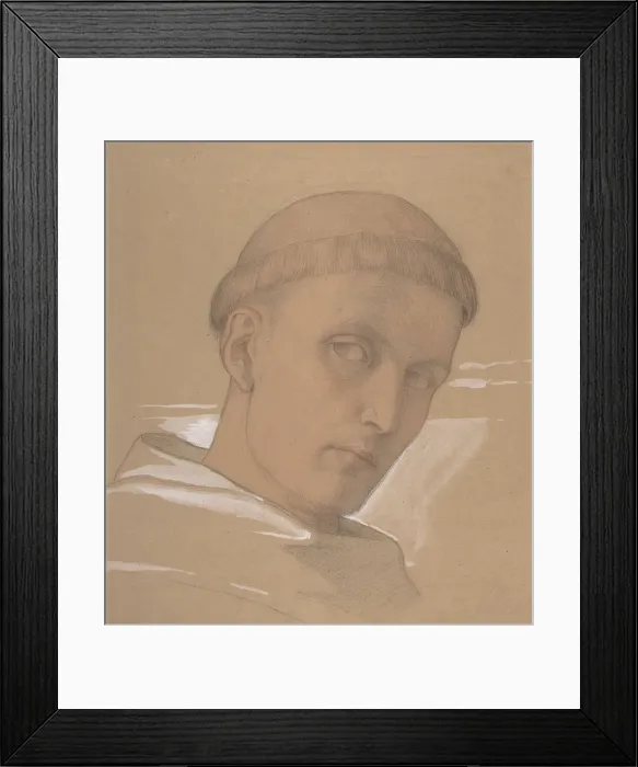 Framed Print : Study of the Head of St. Augustine, for the painting of the Madonna and Child... 1846 Framed Print : Study of the Head of St. Augustine, for the painting of the Madonna and Child... 1846