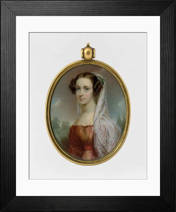 Framed Print : Portrait of a Lady, ca. 1827. Creators: Henry Inman, Thomas Seir Cummings Framed Print : Portrait of a Lady, ca. 1827. Creators: Henry Inman, Thomas Seir Cummings