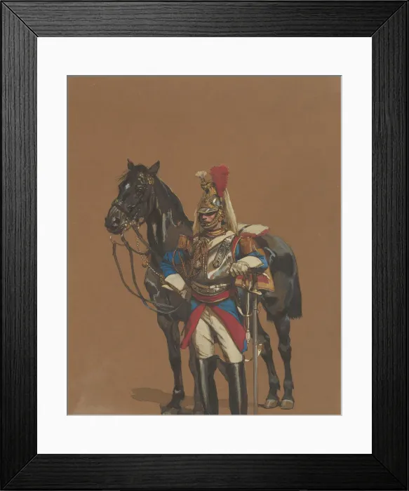Framed Print : Cuirassier, 1872. Creator: Jean Baptiste Edouard Detaille Framed Print : Cuirassier, 1872. Creator: Jean Baptiste Edouard Detaille