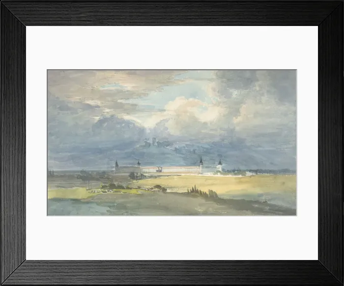 Framed Print : Landscape with a Large Building, 1818-83. Creator: Franz von Hauslab Framed Print : Landscape with a Large Building, 1818-83. Creator: Franz von Hauslab