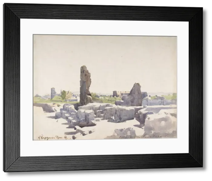 Framed Print : View of the Colosseum from the Basilica of Domitian and the Flavian Palace, Rome, 1864 Framed Print : View of the Colosseum from the Basilica of Domitian and the Flavian Palace, Rome, 1864