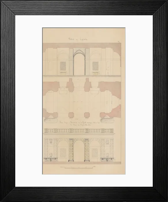 Framed Print : Grotto from the Gardens of the Farnese Palace at Caprarola, Preparatory Study... 1815-23 Framed Print : Grotto from the Gardens of the Farnese Palace at Caprarola, Preparatory Study... 1815-23