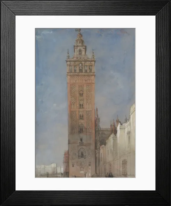 Framed Print : The Giralda, Seville, 1833. Creator: David Roberts Framed Print : The Giralda, Seville, 1833. Creator: David Roberts