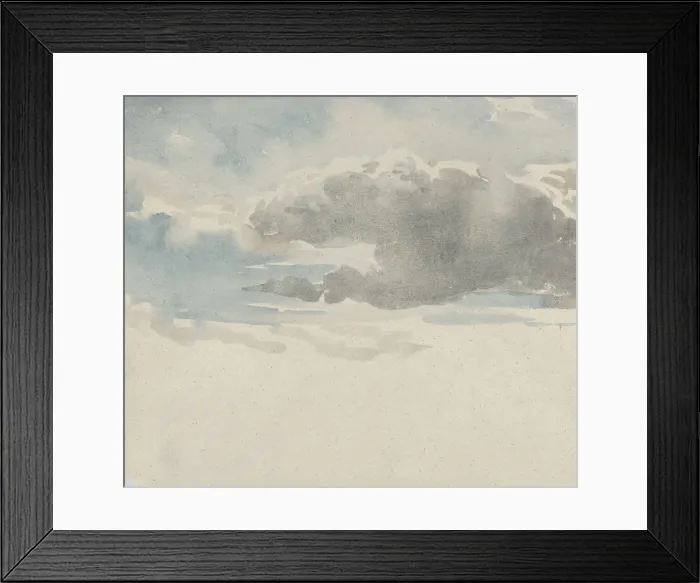 Framed Print : Study of Clouds (recto); Study of an Elder Bush by a Fence (verso), 1820-45 Framed Print : Study of Clouds (recto); Study of an Elder Bush by a Fence (verso), 1820-45