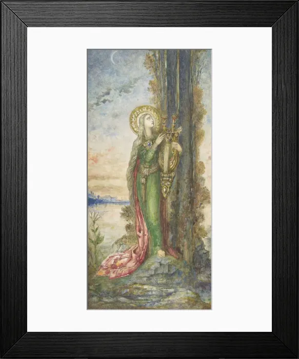Framed Print : Saint Cecilia, ca. 1890-95. Creator: Gustave Moreau Framed Print : Saint Cecilia, ca. 1890-95. Creator: Gustave Moreau