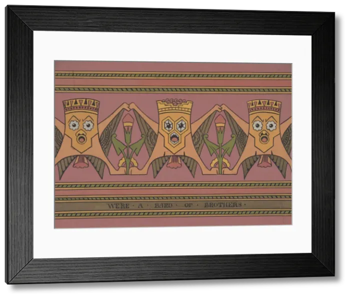 Framed Print : We re a Band of Brothers, ca. 1883, based on a design of ca. 1867 Framed Print : We re a Band of Brothers, ca. 1883, based on a design of ca. 1867