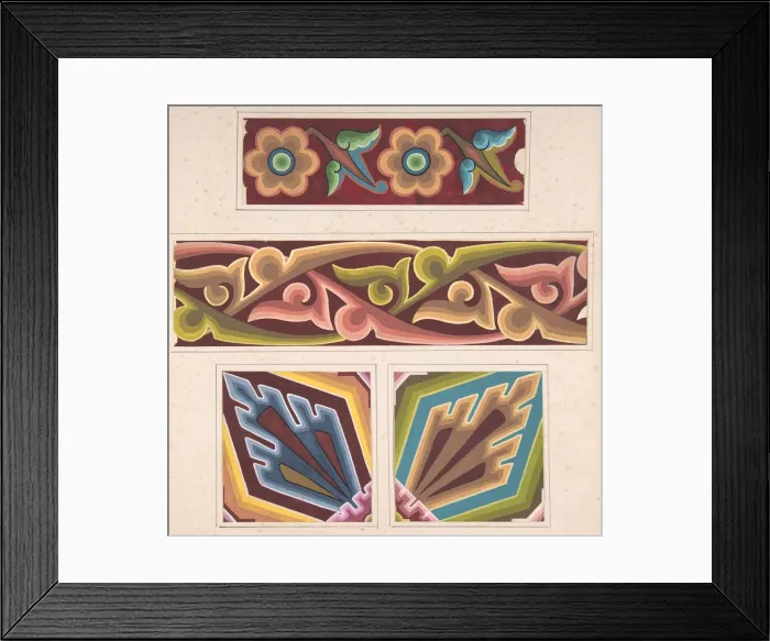 Framed Print : Design drawing, ca. 1883, based on earlier design. Creator: Christopher Dresser Framed Print : Design drawing, ca. 1883, based on earlier design. Creator: Christopher Dresser
