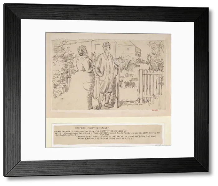 Framed Print : She was Sorry She Spoke, 1870-1891. Creator: Charles Samuel Keene Framed Print : She was Sorry She Spoke, 1870-1891. Creator: Charles Samuel Keene