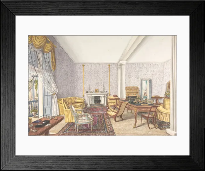 Framed Print : Design for interior, ca. 1830. Creator: Charles de Brocktorff Framed Print : Design for interior, ca. 1830. Creator: Charles de Brocktorff