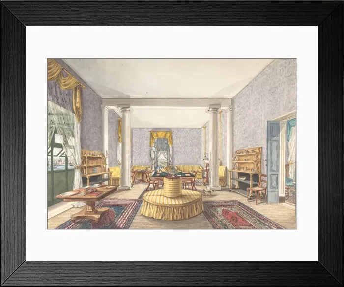 Framed Print : Design for interior, ca. 1830. Creator: Charles de Brocktorff Framed Print : Design for interior, ca. 1830. Creator: Charles de Brocktorff