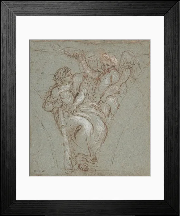 Framed Print : Virtue Crowned by Honor, 1670-76. Creator: Carlo Maratti Framed Print : Virtue Crowned by Honor, 1670-76. Creator: Carlo Maratti