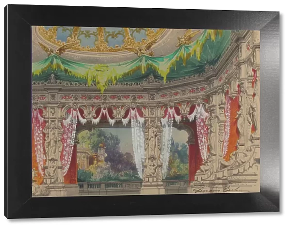 Stage Set Design for a Ballet: Don Parasol, 1869. Creator: Carlo Ferrario