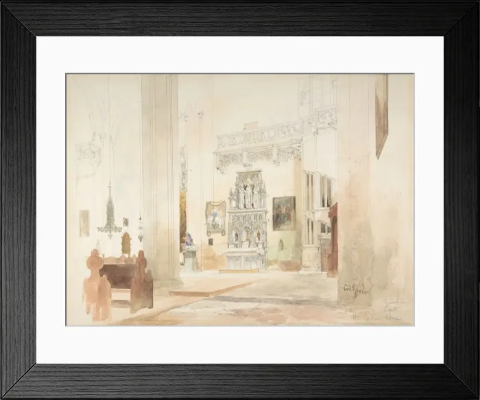 Framed Print : Interior of Saint Severin Church in Erfurt, 1855. Creator: Carl Georg Anton Graeb Framed Print : Interior of Saint Severin Church in Erfurt, 1855. Creator: Carl Georg Anton Graeb