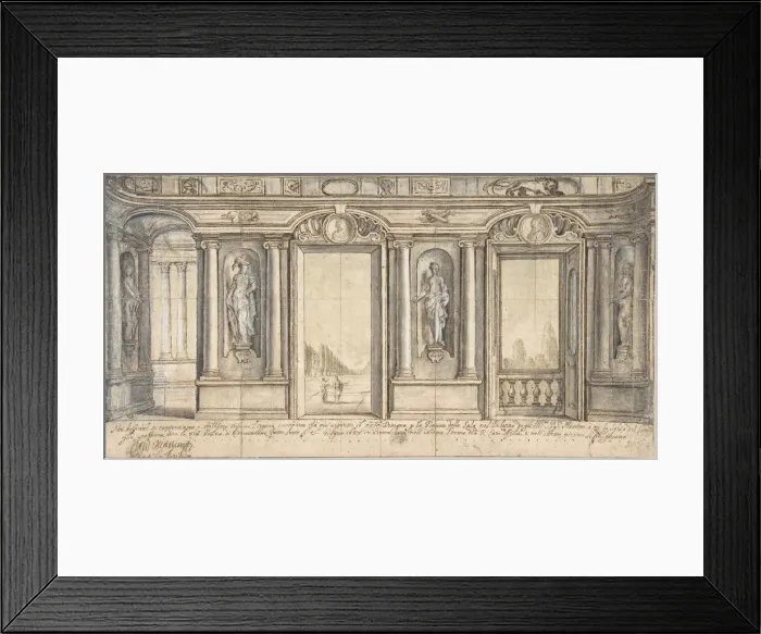 Framed Print : Design for a Painted Wall Decoration for Palazzo Massimo all Aracoeli (Rome), 1683 Framed Print : Design for a Painted Wall Decoration for Palazzo Massimo all Aracoeli (Rome), 1683