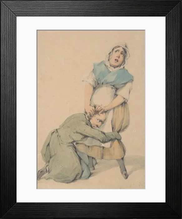 Framed Print : Caricature, 19th century. Creator: Anon Framed Print : Caricature, 19th century. Creator: Anon