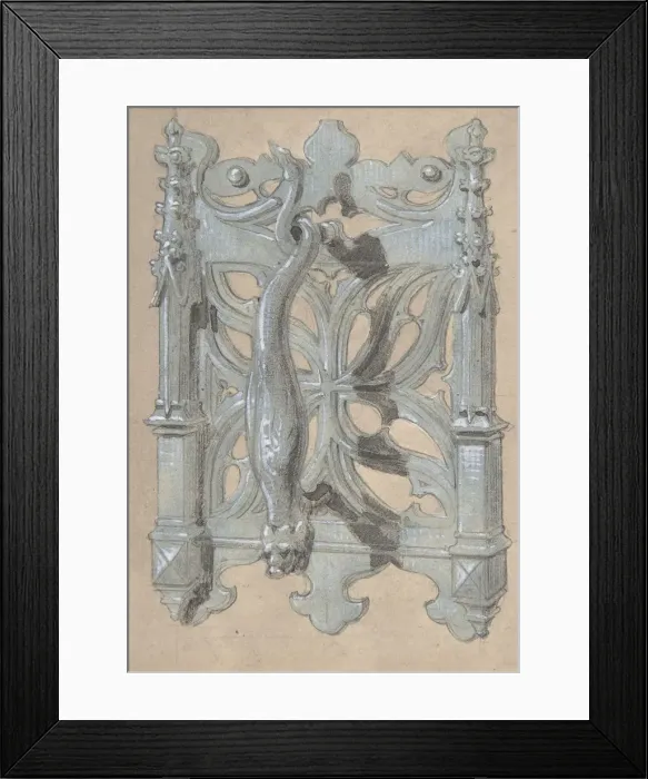 Framed Print : Metal Doorpull Church, second half 19th century. Creator: Anon Framed Print : Metal Doorpull Church, second half 19th century. Creator: Anon