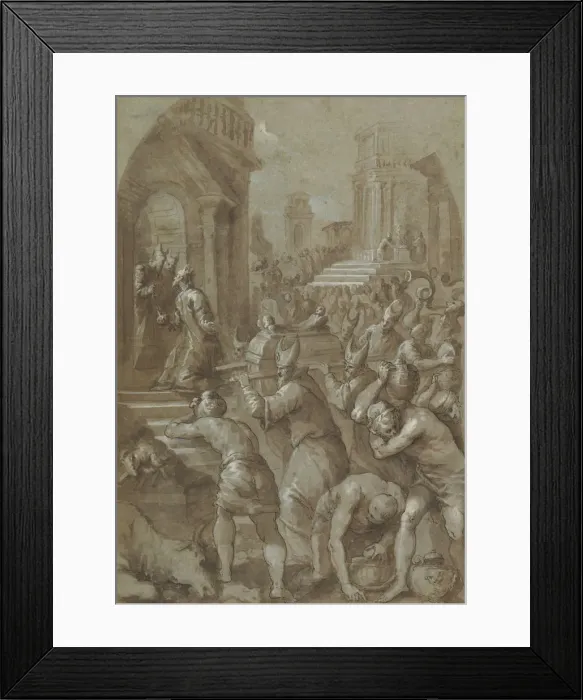 Framed Print : King Solomon Beholds the Ark of the Covenant Being Brought to the Temple, 1604 Framed Print : King Solomon Beholds the Ark of the Covenant Being Brought to the Temple, 1604