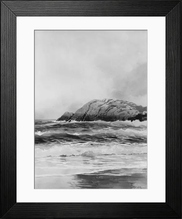 Framed Print : Rocks and Sea. Creator: Alfred Thompson Bricher Framed Print : Rocks and Sea. Creator: Alfred Thompson Bricher