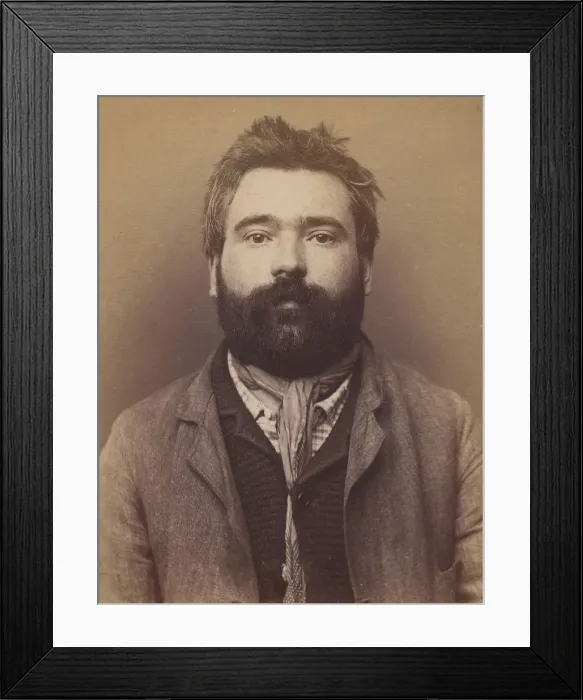 Framed Print : Job. Eugene, Francois. 31 ans, ne a Paris Xle. Chaisier. Anarchiste Framed Print : Job. Eugene, Francois. 31 ans, ne a Paris Xle. Chaisier. Anarchiste