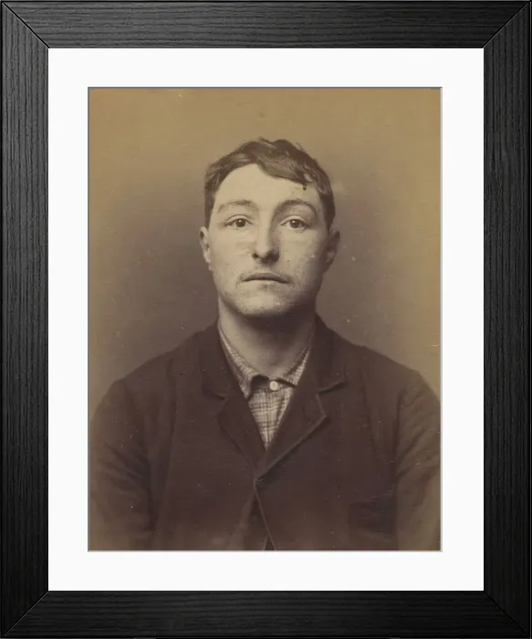 Framed Print : Cana. Eugene, Louis. 22 ans, ne a Paris Vllle. Monteur en bronze Framed Print : Cana. Eugene, Louis. 22 ans, ne a Paris Vllle. Monteur en bronze