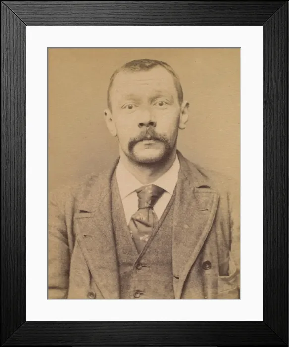Framed Print : Lagane (ou Lagasse). Lucien, Pierre. 35 ans. 22 / 2 / 94. 1894. Creator: Alphonse Bertillon Framed Print : Lagane (ou Lagasse). Lucien, Pierre. 35 ans. 22 / 2 / 94. 1894. Creator: Alphonse Bertillon