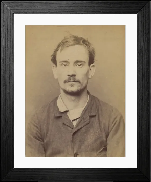 Framed Print : Coudry. Hubert, Louis. 24 ans, ne a Paris XVe. Corroyeur. Anarchiste. 7 / 3 / 94 Framed Print : Coudry. Hubert, Louis. 24 ans, ne a Paris XVe. Corroyeur. Anarchiste. 7 / 3 / 94