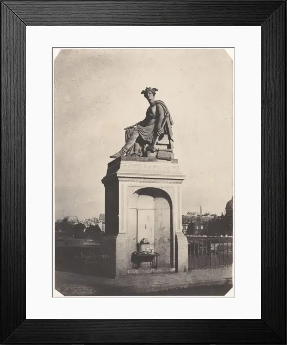 Framed Print : [Allegorical Sculpture of Industry, Pont du Carrousel], 1852. Creator: Charles Marville