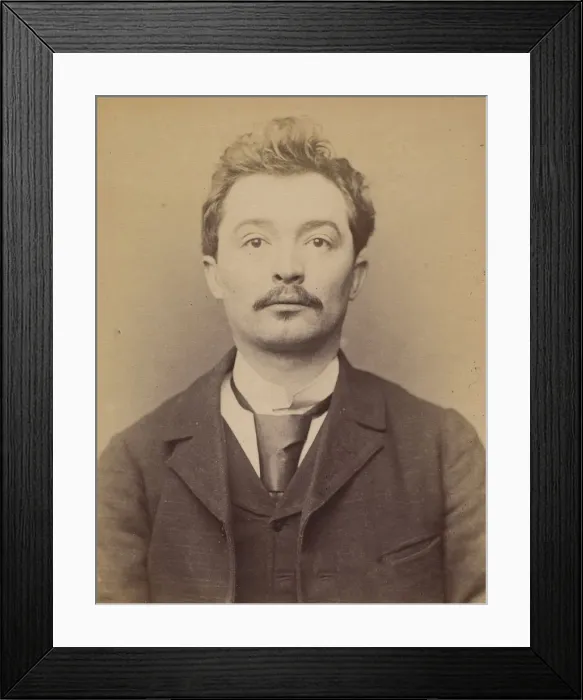 Framed Print : Theuriet. Jean Baptiste. 30 ans, ne a Lyon. Gerant-coiffeur. Anarchiste Framed Print : Theuriet. Jean Baptiste. 30 ans, ne a Lyon. Gerant-coiffeur. Anarchiste