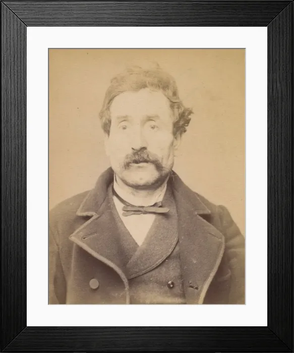 Framed Print : Jacob. Georges, Gustave. 43 ans, ne a Paris XVIIe. Journalier. Anarchiste Framed Print : Jacob. Georges, Gustave. 43 ans, ne a Paris XVIIe. Journalier. Anarchiste