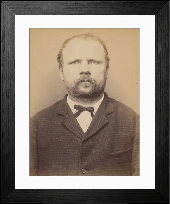 Framed Print : Miaglia. Bernard. 41 ans, ne a Giaglione (Italie). Cordonnier. Anarchiste Framed Print : Miaglia. Bernard. 41 ans, ne a Giaglione (Italie). Cordonnier. Anarchiste